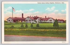Postal OK Claremore Estados Unidos Hospital Indio Nativo Americano Lino PC1.73 - Imagen 1 de 2