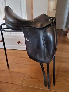 Equipe Emporio Black 17.5 " +1 (MW) Dressage Saddle - Picture 1 of 6