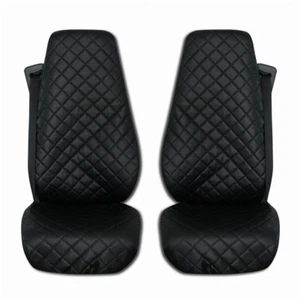 Truck Seat Covers for SCANIA ECO LEATHER Black 2 pieces - Picture 1 of 1