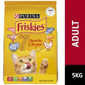 Friskies Adult 7 Favourites 5kg Purina Balanced Premium Dry Cat Food Meal NEW - Picture 1 of 9