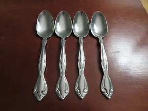 Oneida ANDRINA Set of 4 Teaspoons Stainless Flatware Lot E - Picture 1 of 6