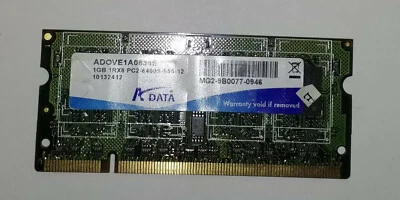 1GB PC2-6400 DDR2-800MHz non-ECC Unbuffered CL6 200-Pin SoDimm Memory - Image 1 of 2