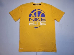Nike Elite Swoosh Dri-Fit Amarillo Azul Baloncesto Entrenamiento Cuello Redondo Para Hombres Mediano - Imagen 1 de 6