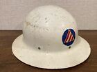 Vintage WWII Office of Civil Defense OCD White Metal Air Raid Helmet Strap Liner