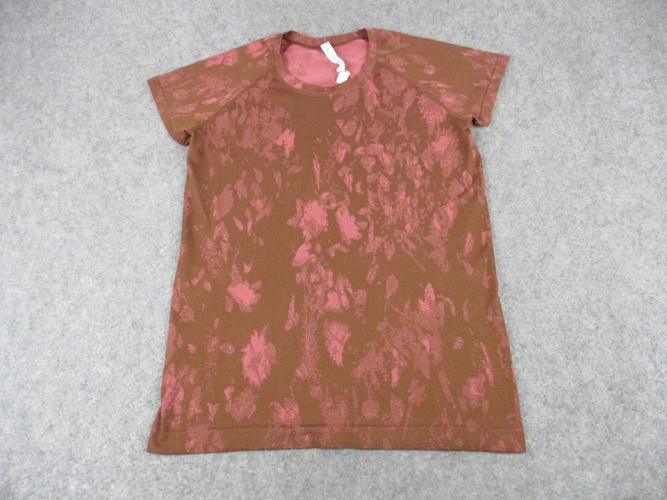 Camisa Lululemon Mujer 12 Marrón Rosa Swiftly Tech Manga Corta Sin Costuras X-STATIC Foto 1 de 4