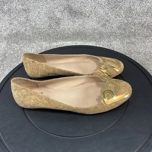 Kate Spade New York Flats Womens Size 7.5 M Pop Fizz Ballet Brown Cork Slip On - Picture 1 of 11