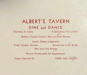 ALBERT’S TAVERN & CABINS MEMPHIS TN / ANNUNCIO SUL RETRO DEL FILM STAR FOTO DEGLI ANNI ’30 - Foto 1 di 4