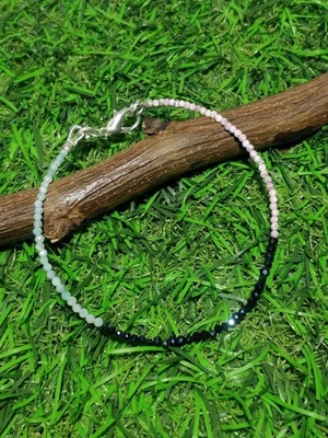 2-3 mm A++ Aquamarin & blauer Saphir facettiert rund Edelstein Perlen Armband... - Bild 1 von 4