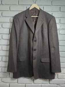 Santorini Ermenegildo Zegna Wool Cashmere Blazer Jacket Size 48R Italy Brown - Picture 1 of 8