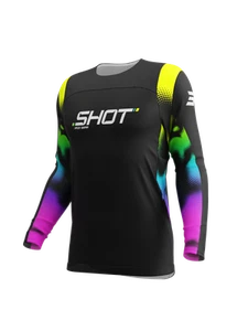TUTA COMPLETO BAMBINO CROSS ENDURO MAGLIA PANTALONE SHOT CONTACT KID NITRO BLACK - Imagen 1 de 12