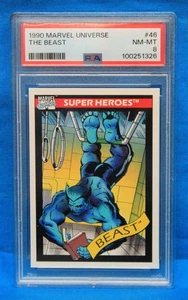 1990 MARVEL UNIVERSE # 46 THE BEAST PSA 8 NM-MT # 100251326 - Picture 1 of 2