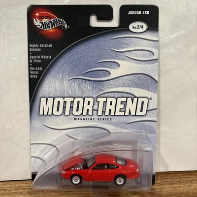 Revista Hot Wheels 100 % Preferred Motor Trend rojo Jaguar XKR Foto 1 de 2