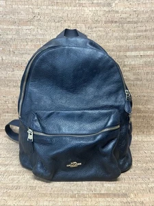 Bolso Mochila Coach Charlie F29004 - Cuero Guijarro Negro - Imagen 1 de 9