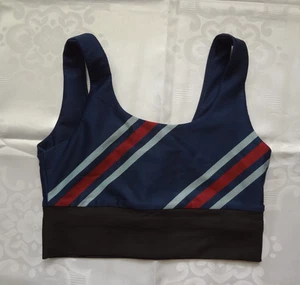 Damen Sport BH SOUL blau schwarz mit Streifen Activewear in Größe M - Bild 1 von 4