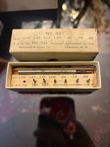 7 Vintage K & D 321 Watchmakers Sub Punches + Box for 18 R Inverto - Picture 1 of 3
