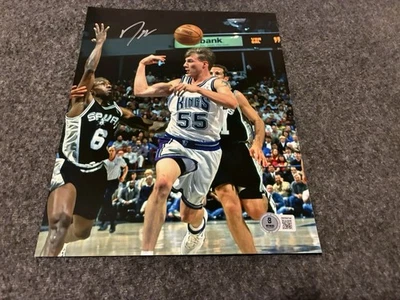 Foto firmada por Jason Williams de 8x10 Beckett certificado de autenticidad chocolate blanco Sacramento Kings Foto 1 de 2