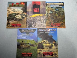Lotto libri miniature Fiamme della guerra seconda guerra mondiale (5) libro regole + manuali esercito fronte battaglia - Foto 1 di 21