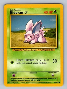 Nidoran M 055/102 Common Base Set LP - NM Pokemon TCG - Picture 1 of 2