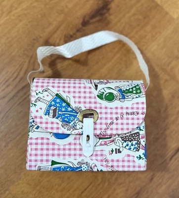 Vintage Holly Hobbie Pink Gingham Purse – 1970s–80s Girl’s Mini Bag – Rare Find - Image 1 of 4