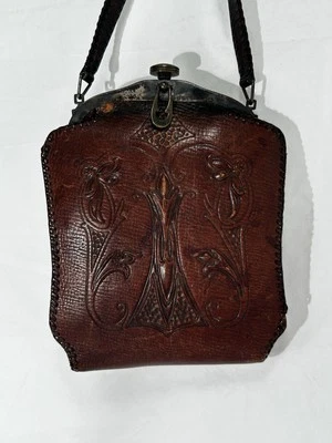 Cartera de cuero antigua 1918 trabajada a mano por Bosch Nelson Products Foto 1 de 4