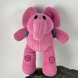 Pocoyo pink Elly Elephant Plush Stuffed wearing bookbag *DEFECTS* - Picture 1 of 8