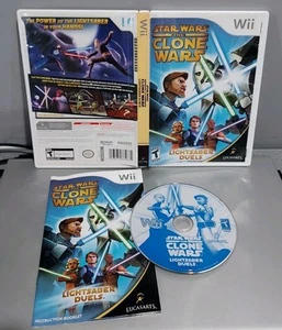 Star Wars The Clone Wars Lightsaber Duels (Nintendo Wii) Complete W/ Manual CIB - Picture 1 of 6