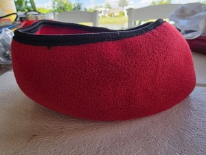 Ear Warmer Head Band Polar Fleece Ski Ear Muff Red Stretch Spandex Winter Hat - Picture 1 of 5