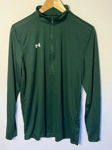 Under Armour Training Top Team Tech 1/2 zip long sleeve | Ladies | Green | Large - Picture 1 of 6