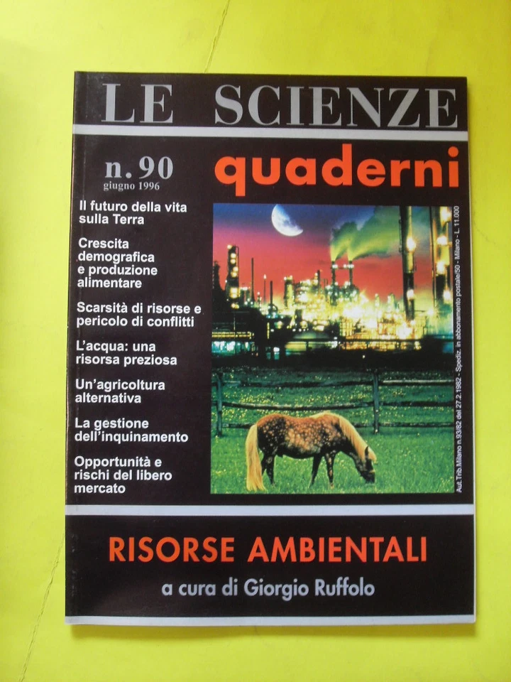 LE SCIENZE QUADERNI N°90 RISORSE AMBIENTALI GIUGNO 1996 - Immagine 1 di 1