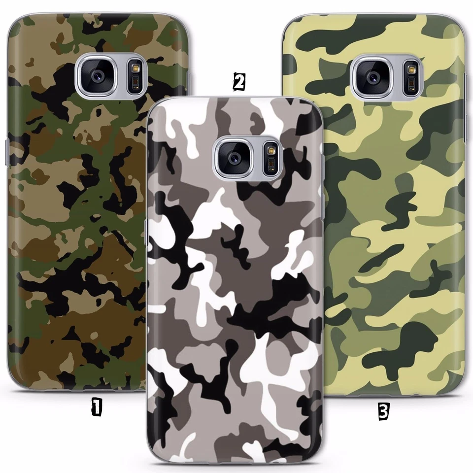Funda Carcasa Ejército Patrón Camuflaje Samsung Galaxy A J S7 S8 S9 S20 S21 S23 Huawei Foto 1 de 4