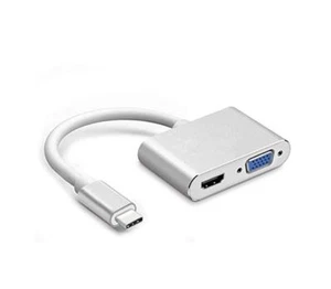 New Multi USB 3.0 Type C to VGA HDMI Converter Adapter for Macbook Pro iMac  - Picture 1 of 5