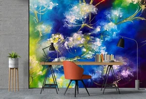 Papel pintado 3D acuarela flores C9150 mural fotomural Skromova Marina Amy - Imagen 1 de 11