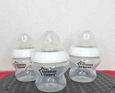3 biberones Tommee Tippee anticólicos 0 m+ 5 OZ pezones tapas biberones Foto 1 de 4