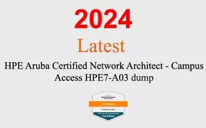 HPE Network Architect Campus Access HPE7-A03 vidage GARANTI (mise à jour 1 mois) - Photo 1/1