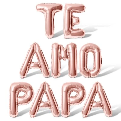 TE AMO PAPA Letra Globo Banner - Día del Padre o Cumpleaños Fiesta Decoraciones Foto 1 de 4