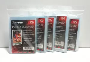 Ultra Pro Penny Soft Sleeves confezione da 100 500 totali - lotto di 5 - Foto 1 di 2