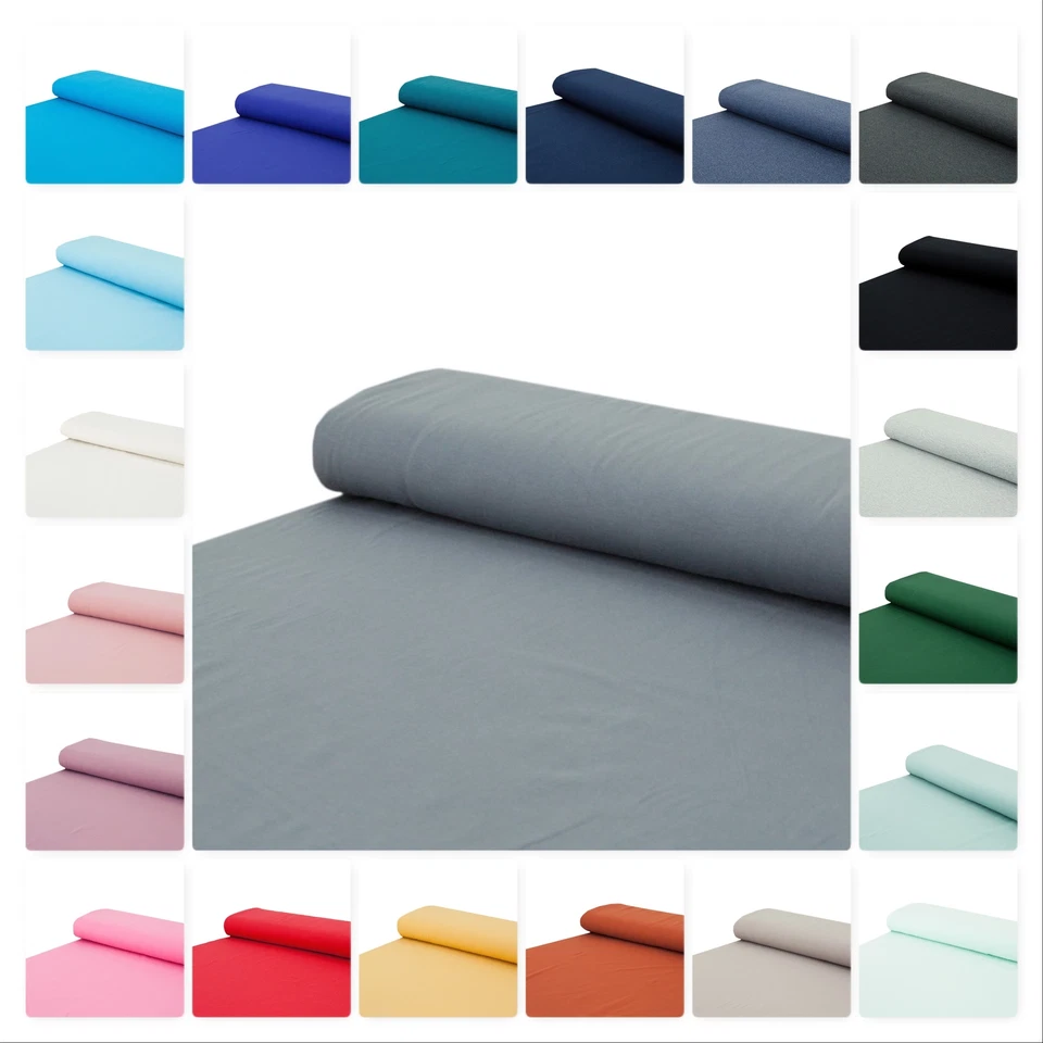 Baumwoll - Stoff French Terry Sommersweat einfarbig - Meterware ab 25 x 150 cm - Bild 1 von 1