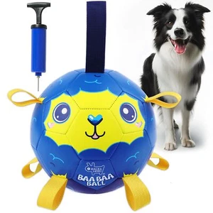 BaaBaa Ball, Dog Toys Soccer Ball with Straps, interactive for Tug of War Puppy - Picture 1 of 6