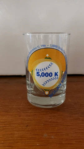 Nolan Ryan Glass Tumbler 5000 K Strike Outs MLB Baseball August 22 1989 Cover