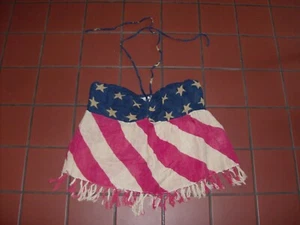 Denim & Supply Ralph Lauren Red, Cream & Blue XL New Halter Top - Picture 1 of 3