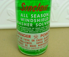 FULL NEAR MINT dated 1956 SINCLAIR WINDSHIELD WASHER Old Glass Oil Bottle * can