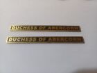 Pair of Duchess Of Abarcorn Loco Plate (W)69.7mm x(H) 6.3mm x (D) 1.5 mm