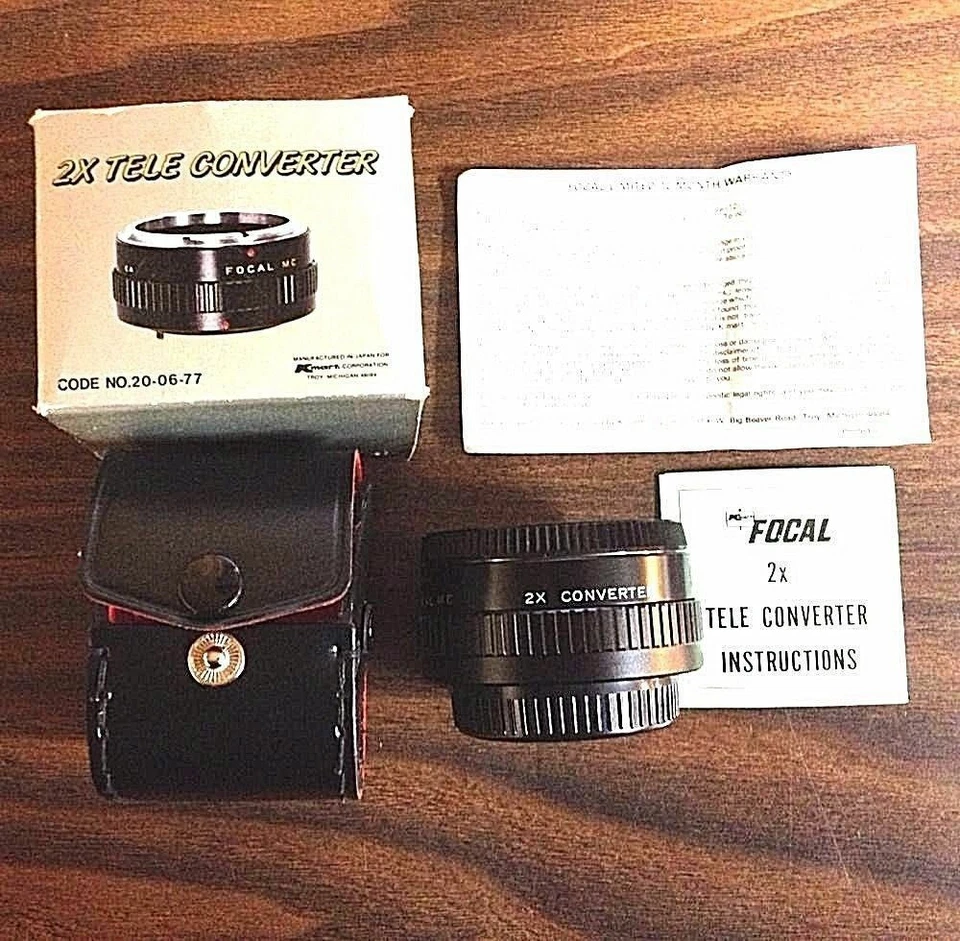 FOCAL 2X TELE CONVERTER For CANON 35mm Film Camera A Type Mount BOX JAPAN