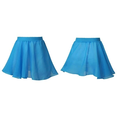 FREEBILY Mädchen Ballettrock Chiffon Tanz Rock Minirock Röckchen Wickelrock mit Gummibund