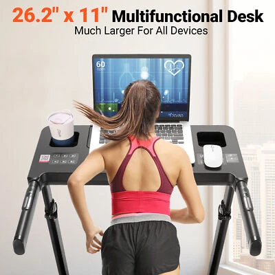 Esteira 2.5HP com estação de trabalho de mesa/alto-falantes Bluetooth/monitor LED🏃 - Imagem 1 de 4