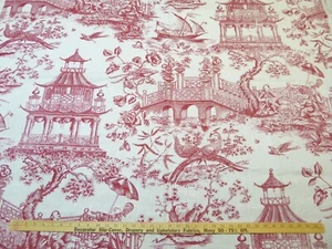 Tela de algodón Schumacher Toile Orientale Colonial Williamsburg Adaptation - Imagen 1 de 9