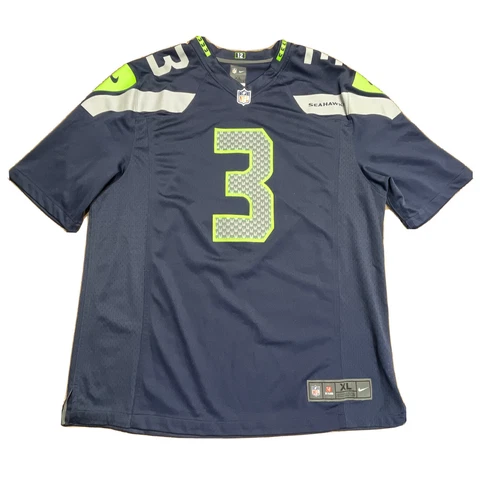 Seattle Seahawks Jersey Mens XL Russell Wilson 3 Nike On Field NFL Cover