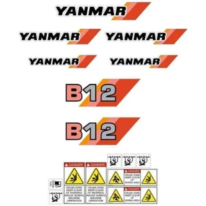 Decal Sticker Set Yanmar B12 Digger Excavator Decal Set - Picture 1 of 3