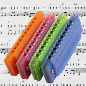 10 Holes Diatonic Blues Harp Harmonica for Key of C Translucent Gifts with for C - Picture 1 of 9