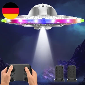 Drohne RC UFO Für Kinder Und Anfänger, Ferngesteuertes Flugzeug Mit Licht, RC Fl - Bild 1 von 12